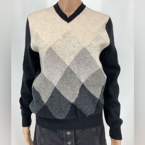Express 100% Lams Wool Argyle Women’s Sweater S